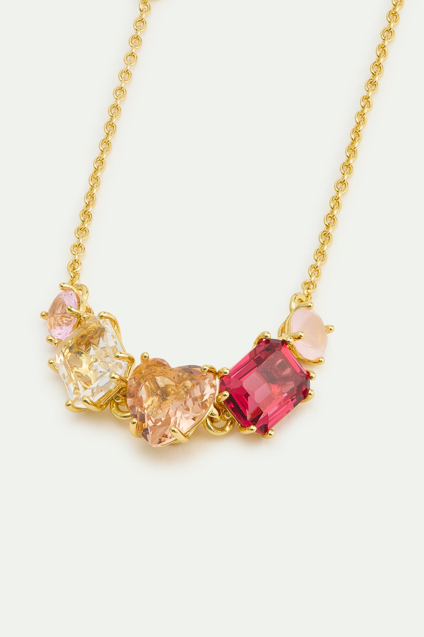 Gradient Pink Diamantine Fine Five Stones Bracelet