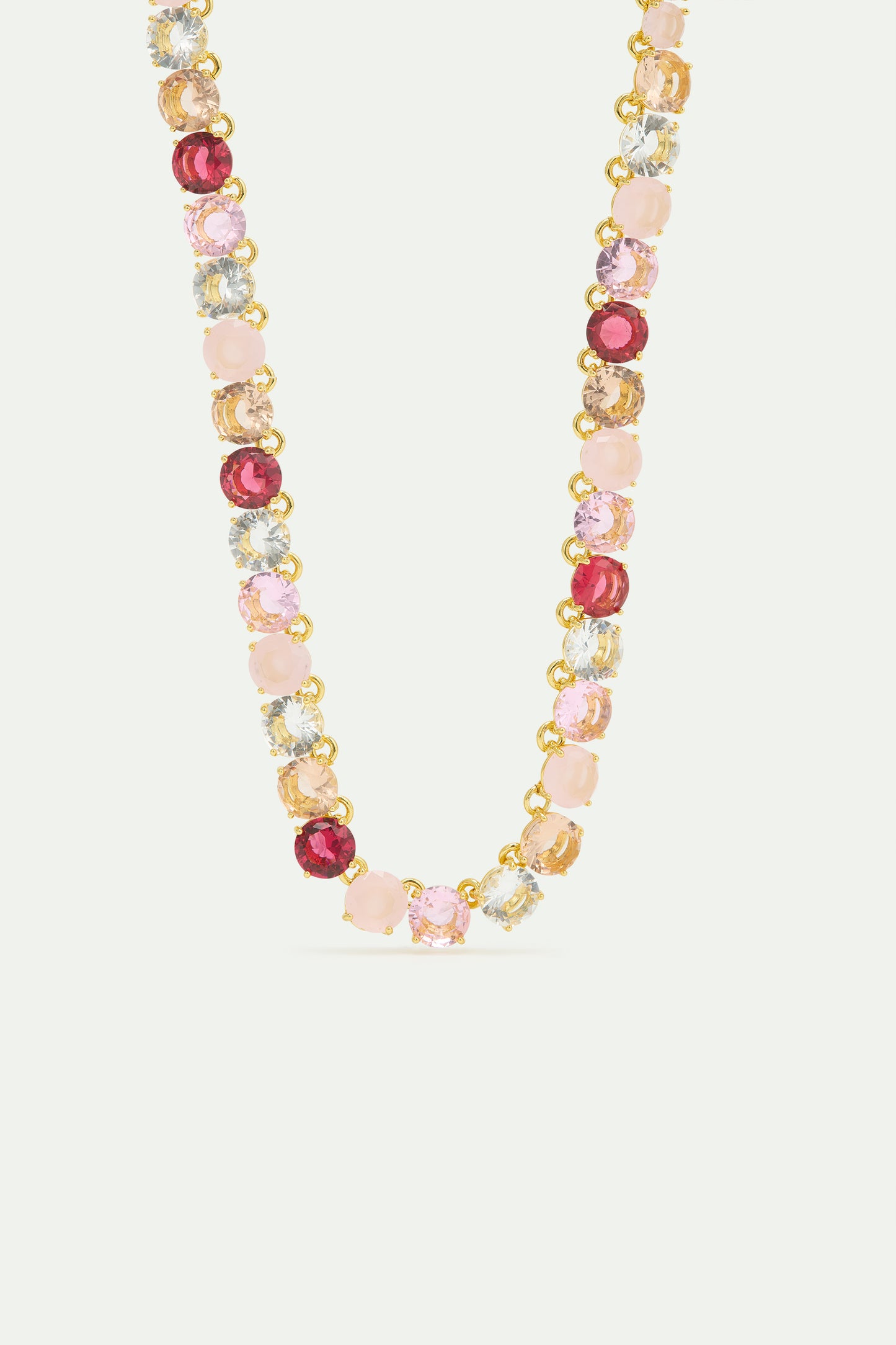 Gradient Pink Diamantine Choker Round Stones | AWLD3321