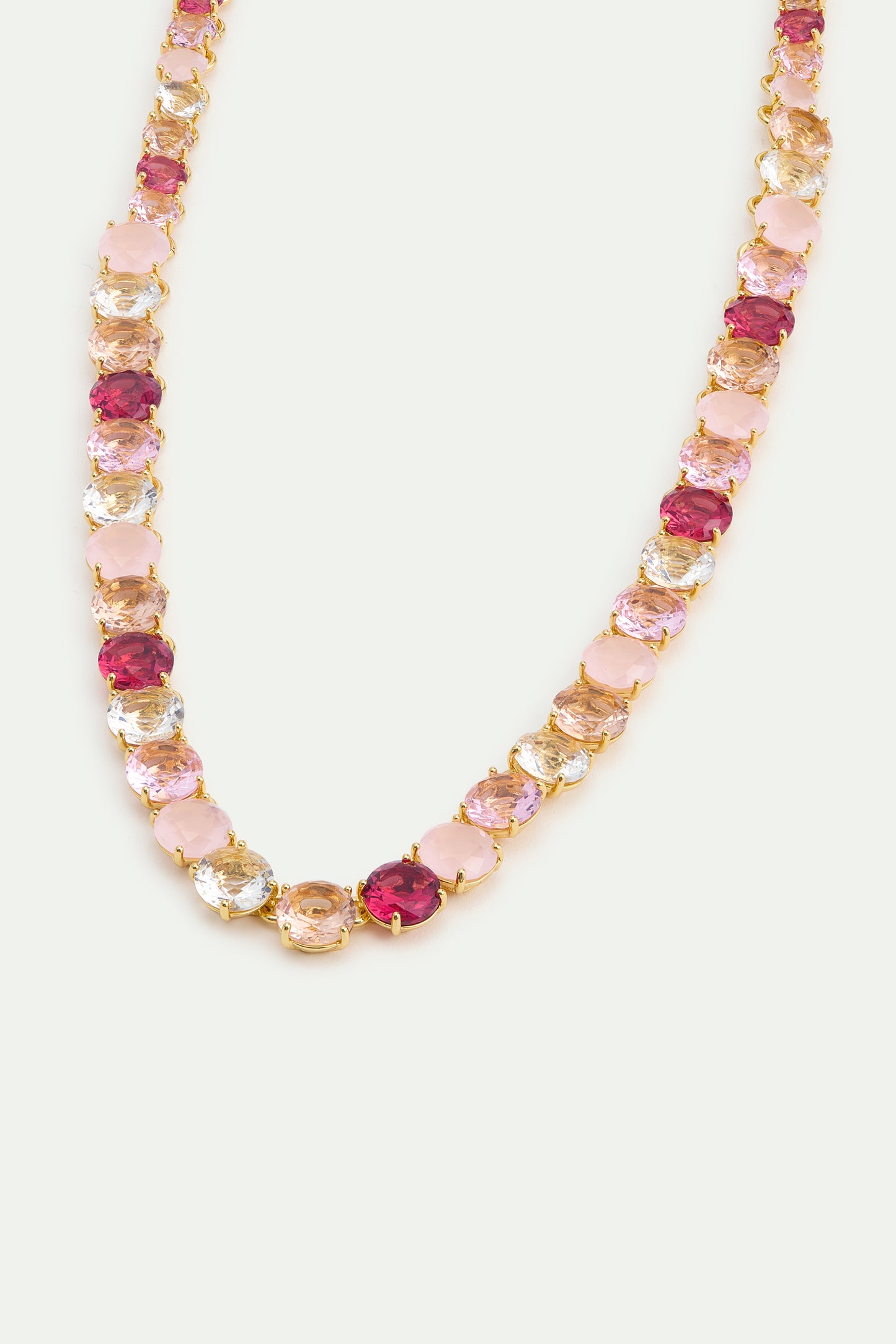 Gradient Pink Diamantine Choker Round Stones | AWLD3321
