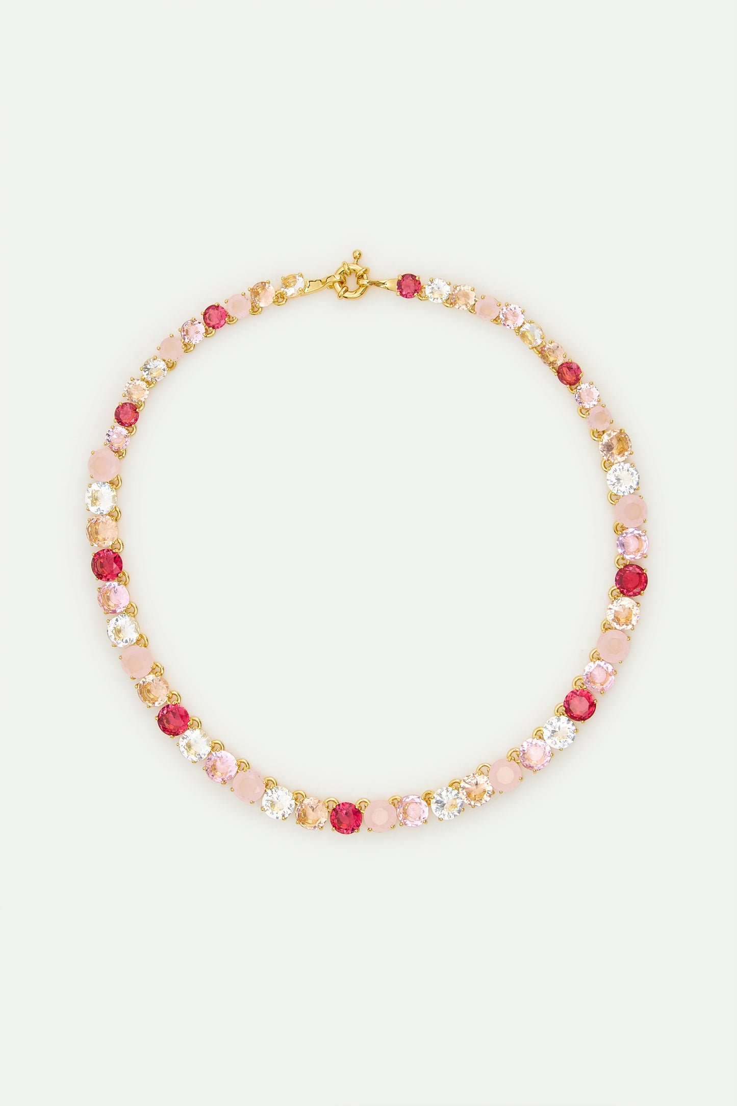 Gradient Pink Diamantine Choker Round Stones | AWLD3321
