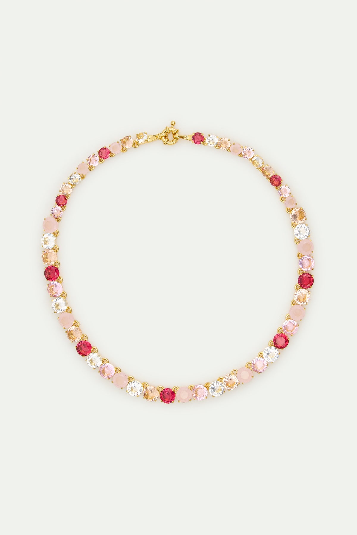 Gradient Pink Diamantine Choker Round Stones | AWLD3321