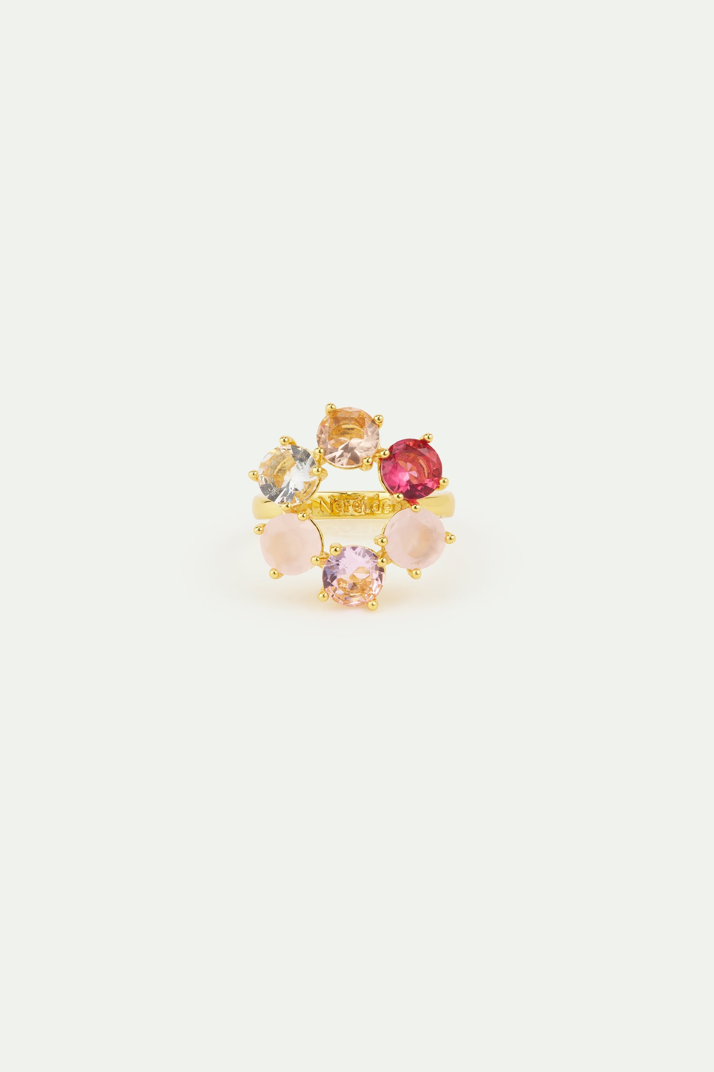 Gradient Pink Diamantine 6 Stones Ring | AWLD6191