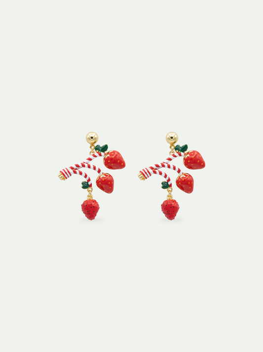Strawberry & Candy Cane Earrings