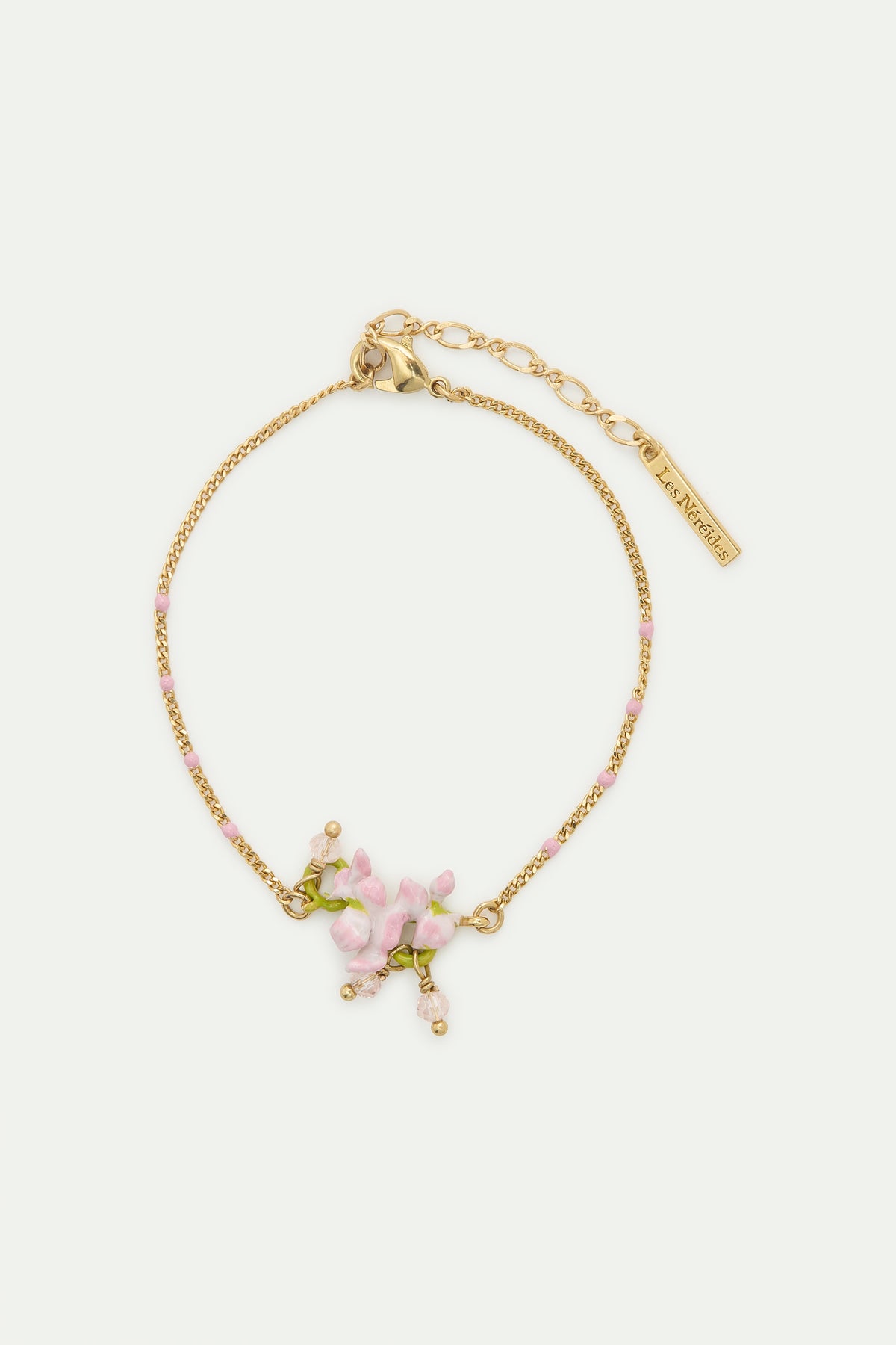Fine Pink Wisteria Crystal Beads Bracelet | AWMM2021