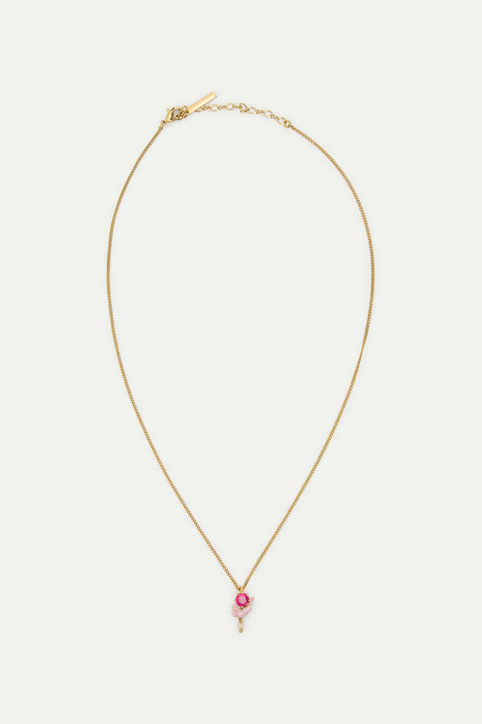 Pink Wisteria Pendant Necklace