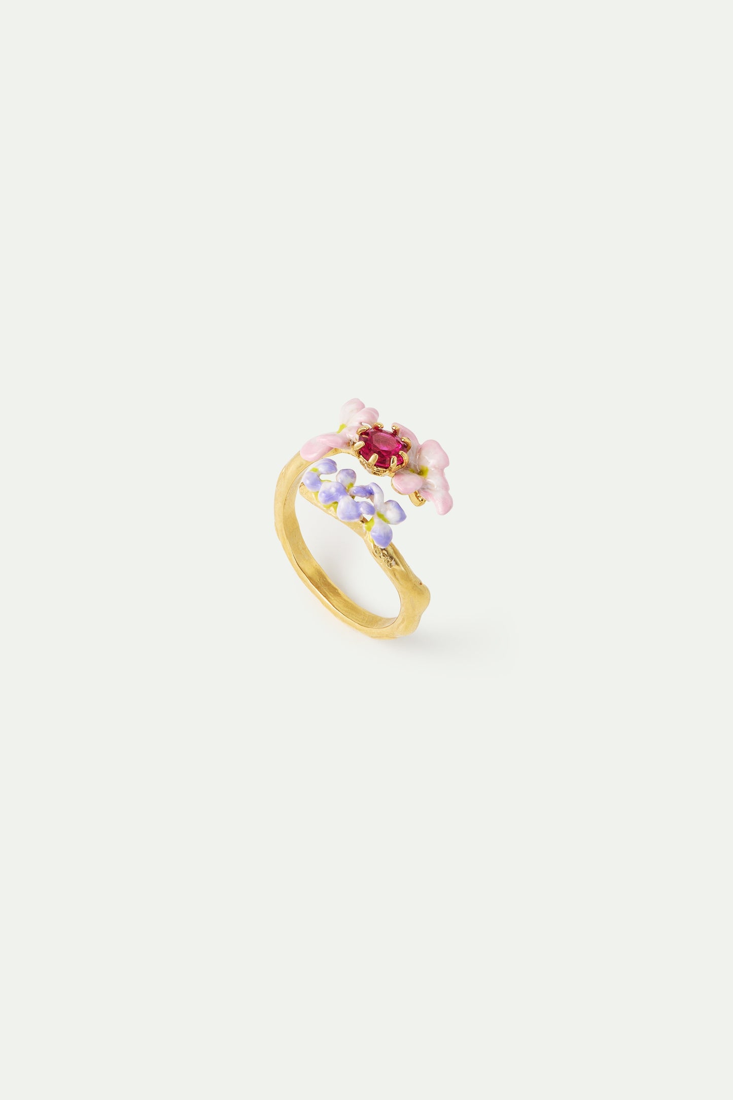 Pink & Purple Wisteria Crystal Ring | AWMM6021