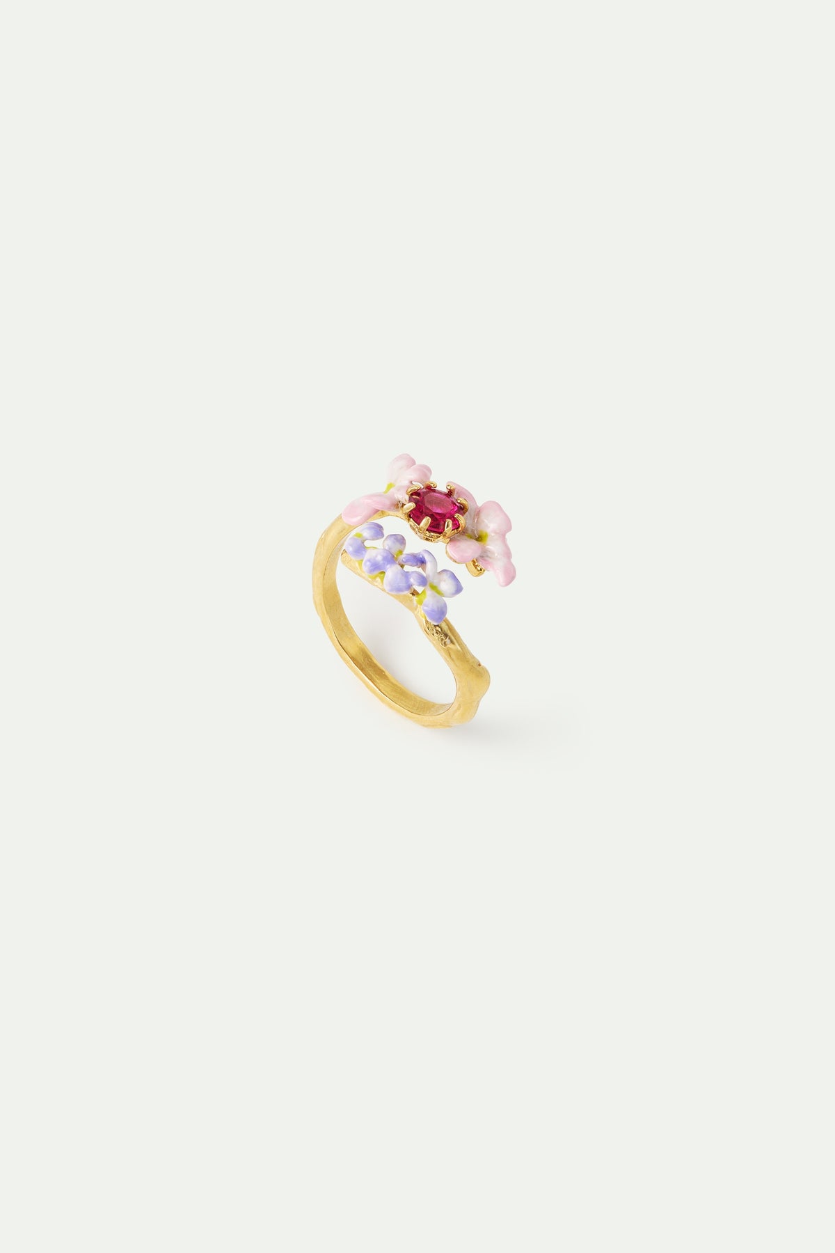 Pink & Purple Wisteria Crystal Ring | AWMM6021
