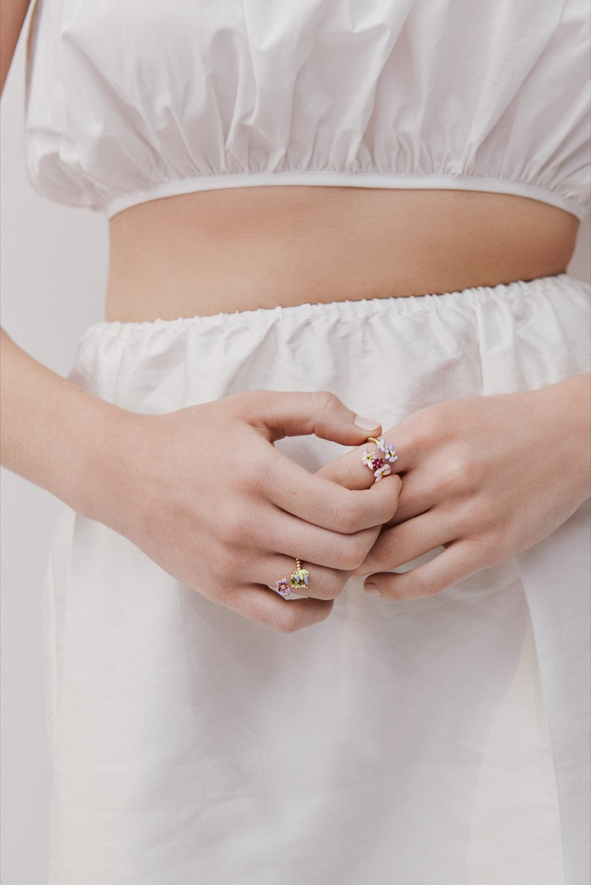 Pink & Purple Wisteria Crystal Ring | AWMM6021