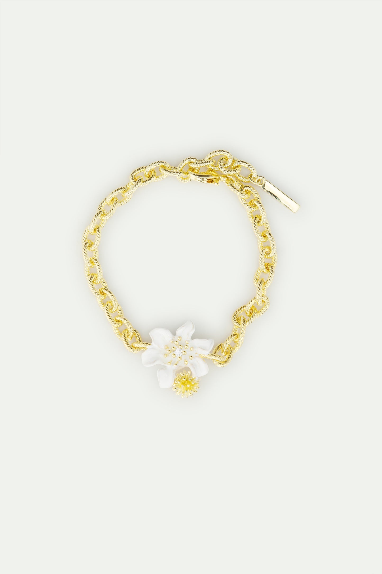 Large White Clematis & Japanese Kerria Bracelet