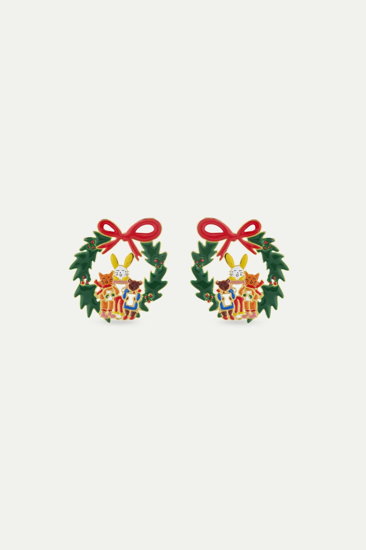 Wreath And Christmas Carols Earrings | AWWI1051