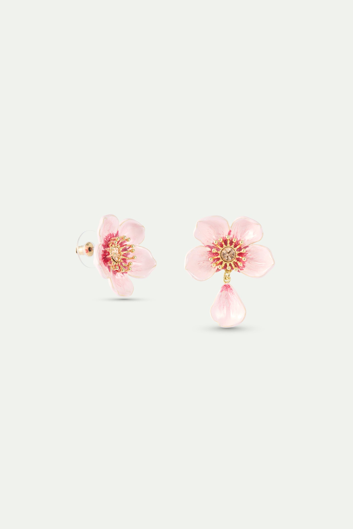 Asymmetrical Pink Cherry Blossom Earrings | AXHA1102
