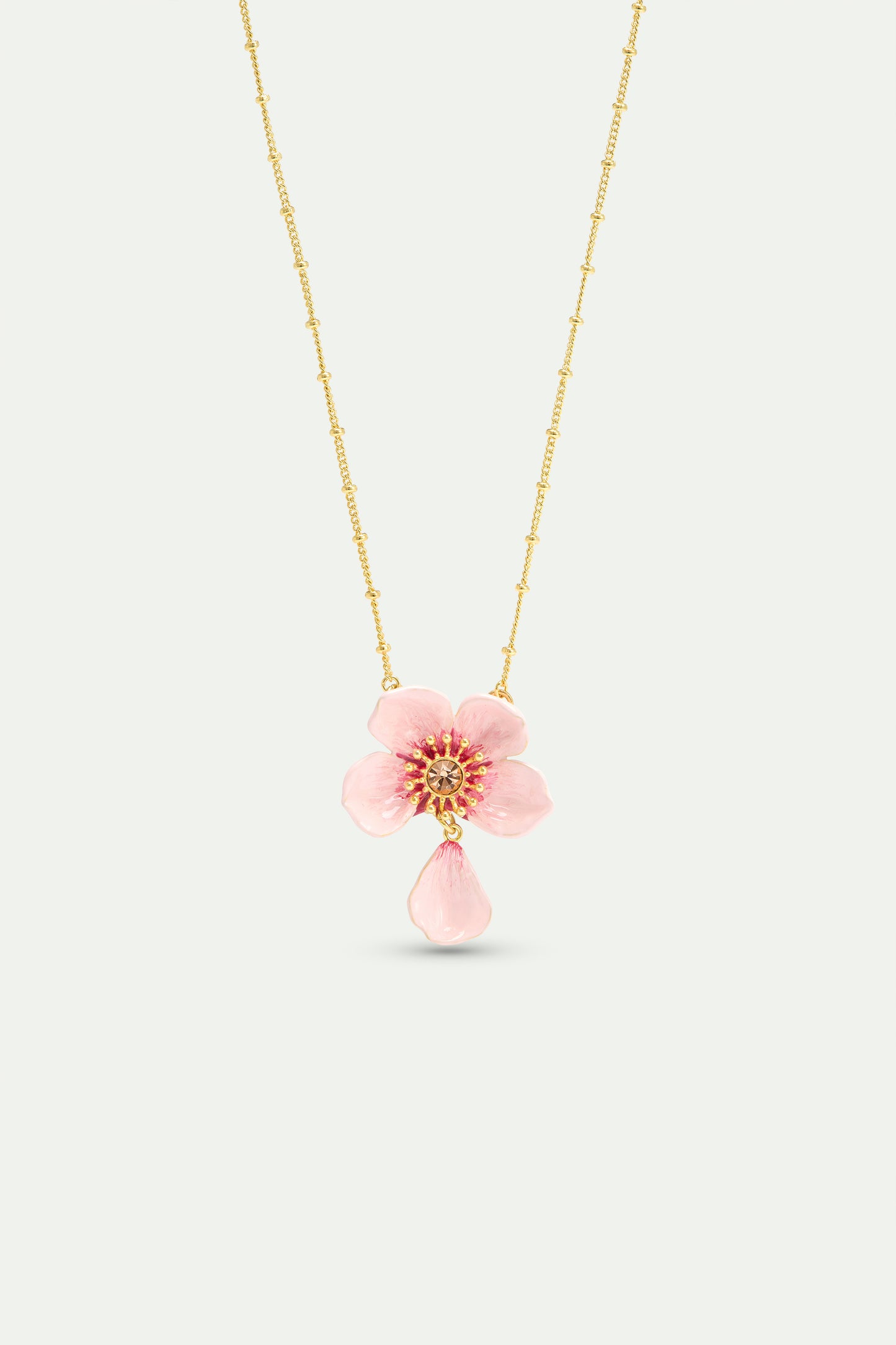 Pink Cherry Blossom Pendant Necklace | AXHA3092