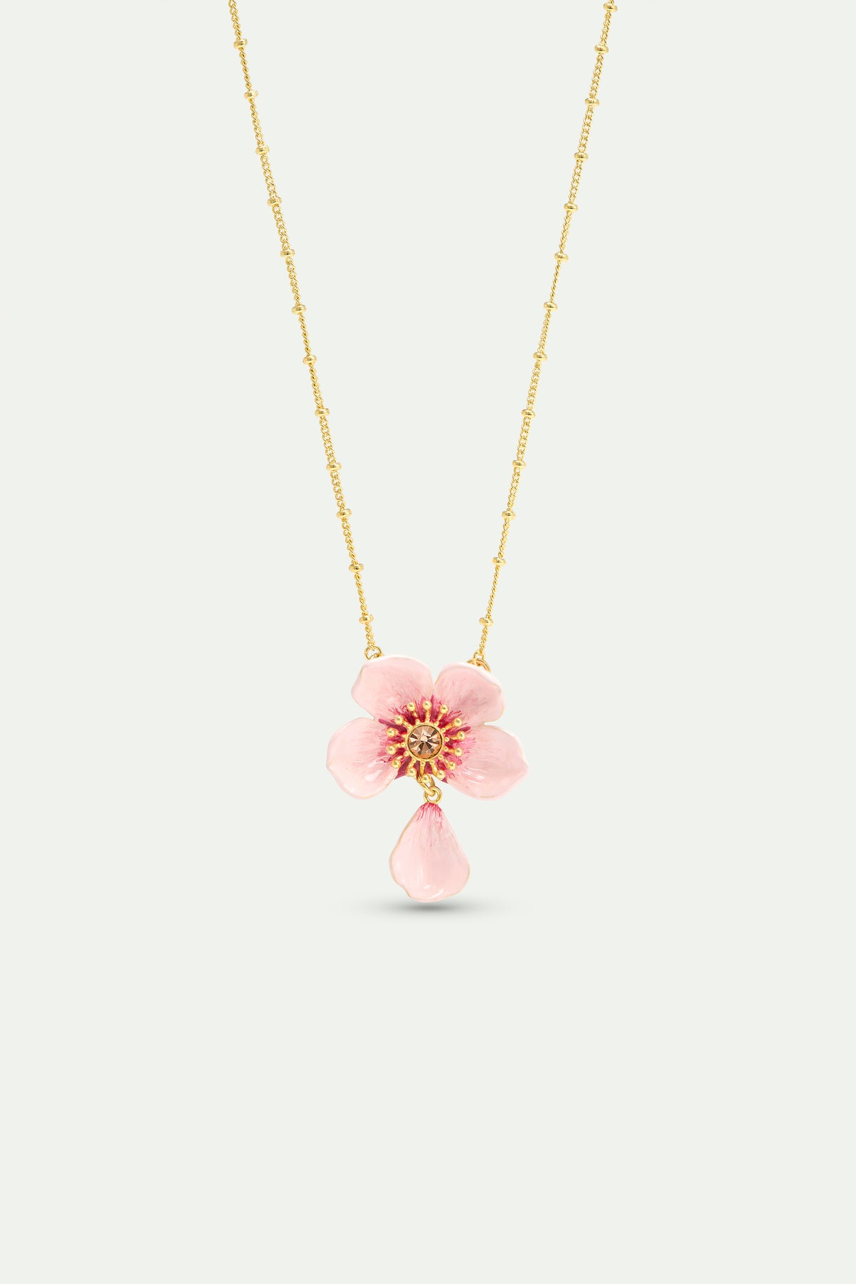 Pink Cherry Blossom Pendant Necklace | AXHA3092