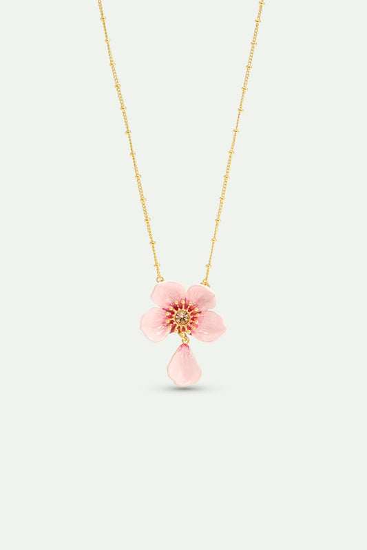 Pink Cherry Blossom Pendant Necklace | AXHA3092