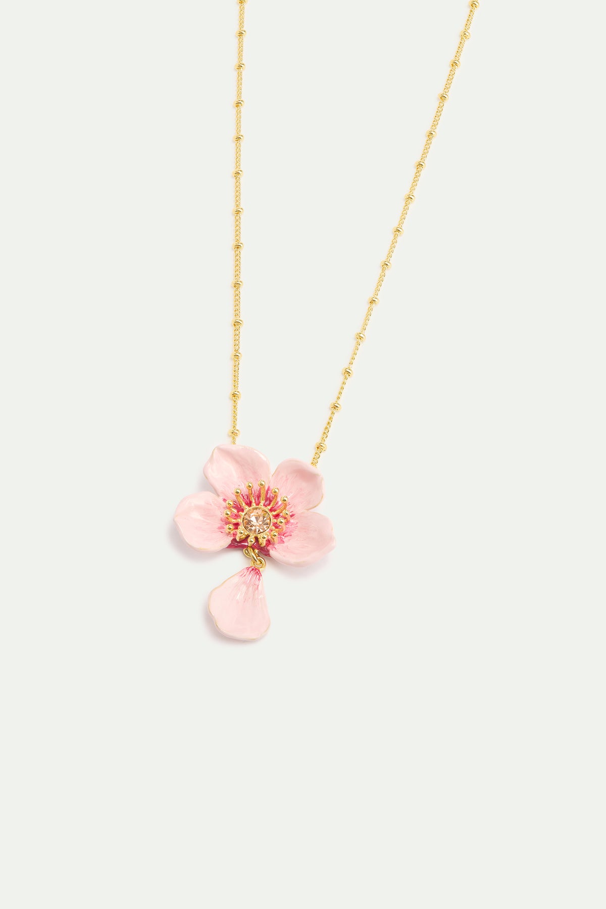 Pink Cherry Blossom Pendant Necklace | AXHA3092