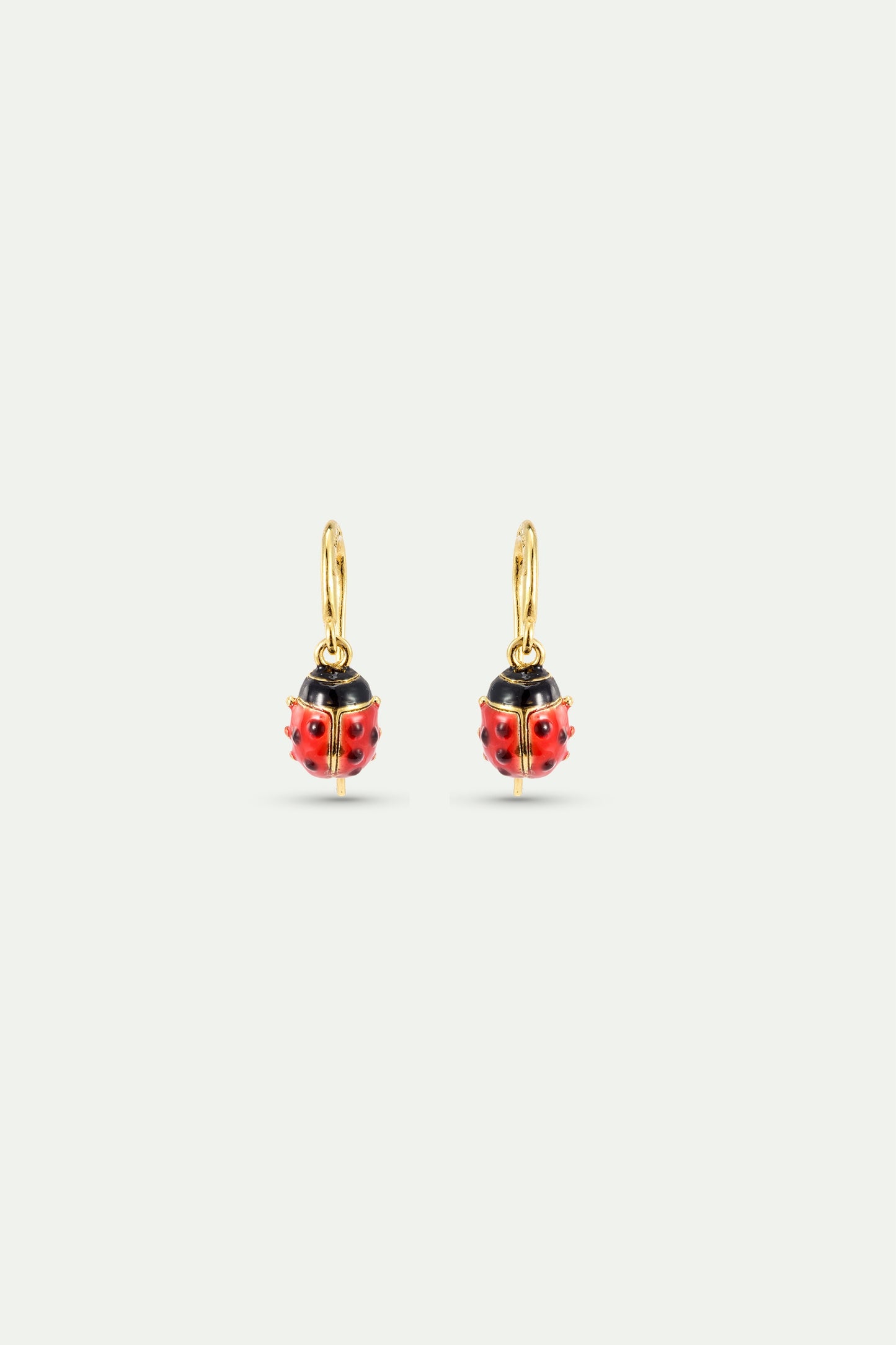 Red And Black Ladybird Hook Earrings | AXLA1011
