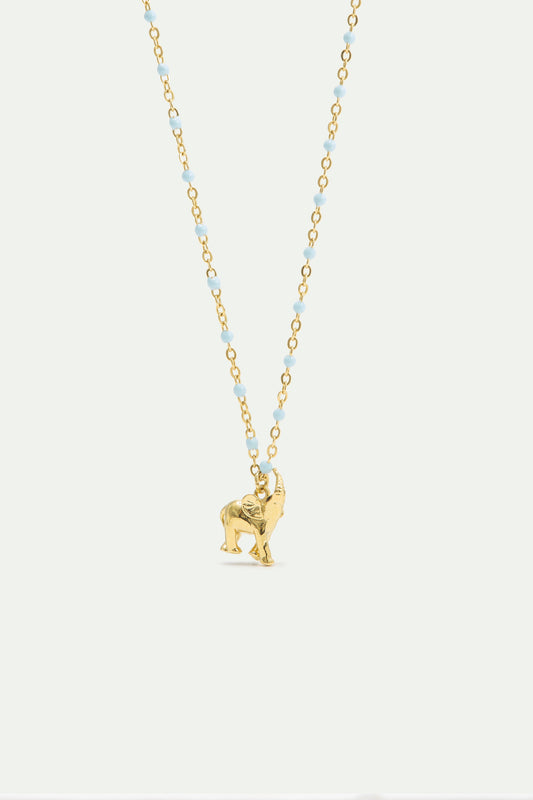 Golden Elephant Pendant Necklace | AXLA3031