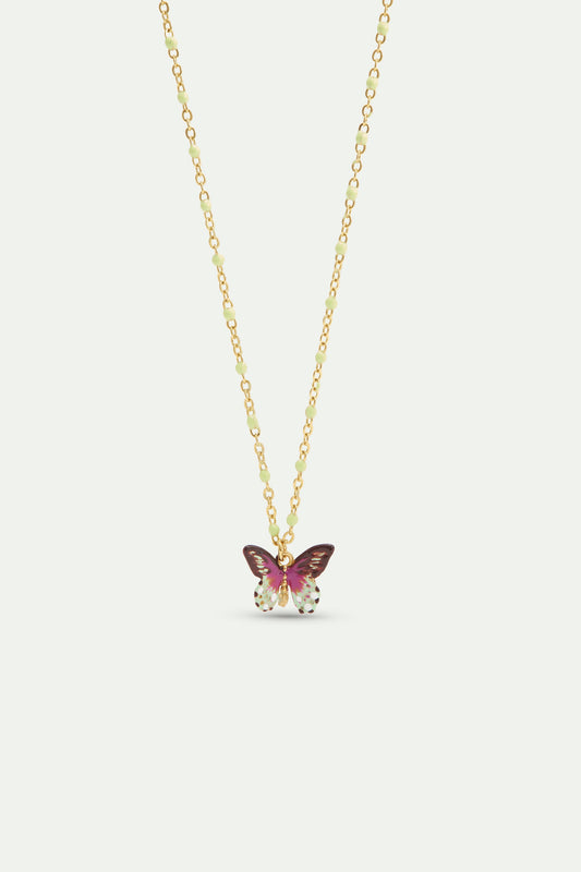 Green And Purple Butterfly necklace| AXLA3061