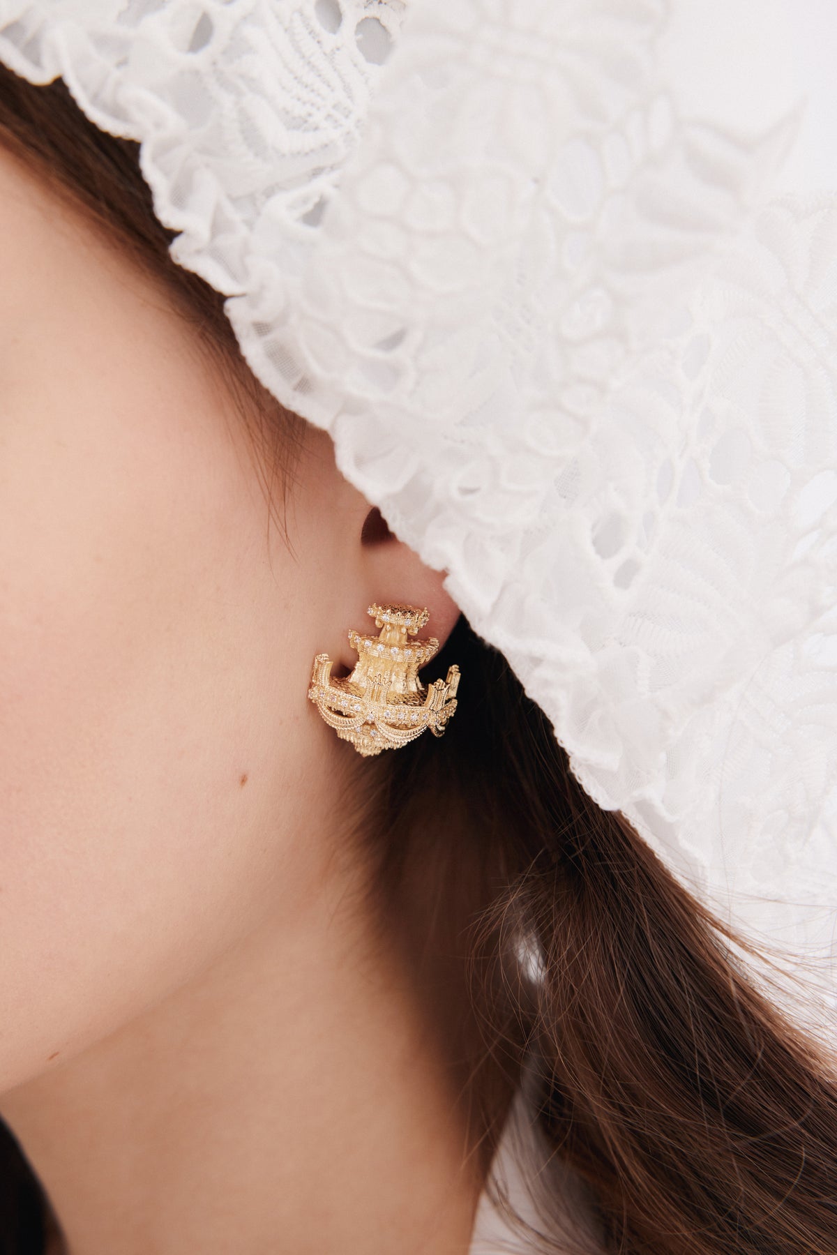 Gold Chandelier Hook Earrings | AXOP1041