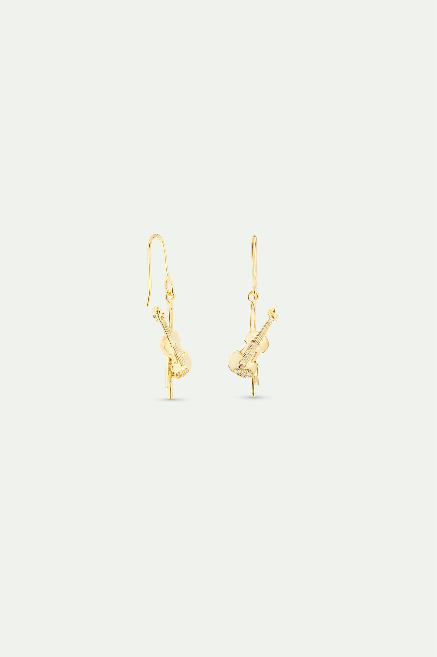 Gold Cello Earrings | AXOP1051