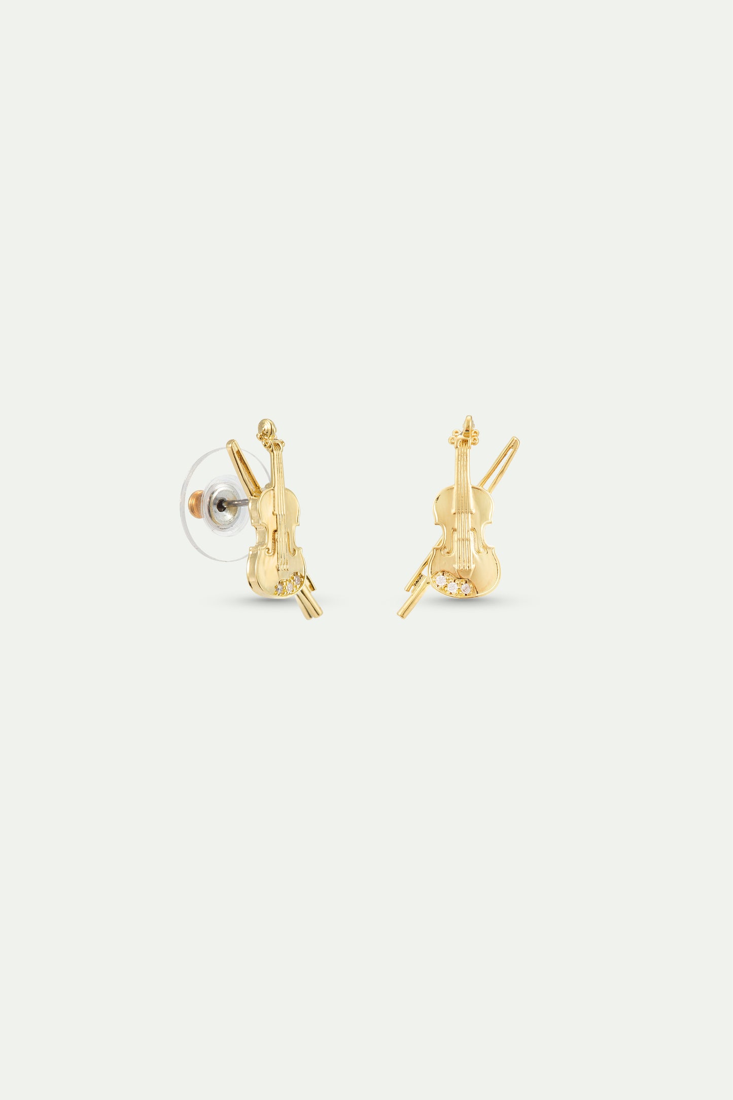 Gold Cello Earrings | AXOP1051