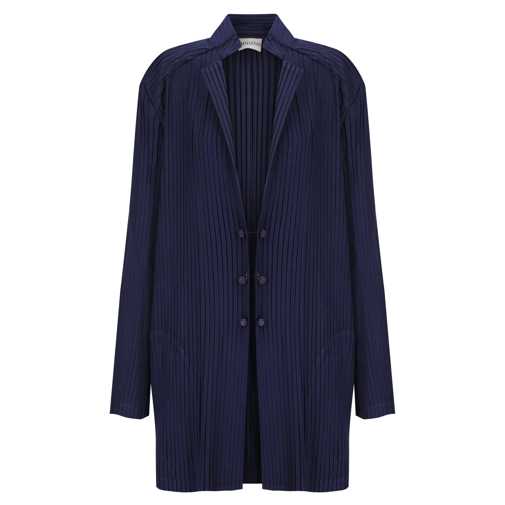 Arc Pleat Jacket in Ink