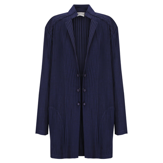 Arc Pleat Jacket in Ink