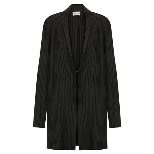 Arc Pleat Jacket in Black