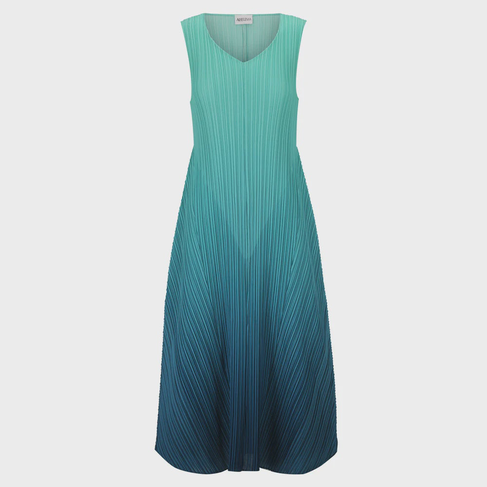 Alquema| Long Estrella Dress - Ombre |Atlantis Blue
