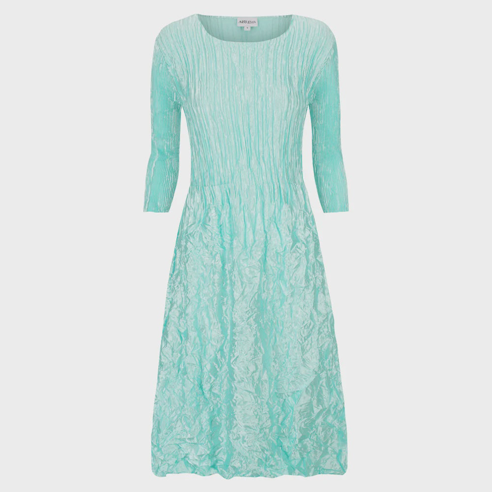 Alquema | 3/4 Sleeve Smash Pocket Dress /Glossy Ice Blue