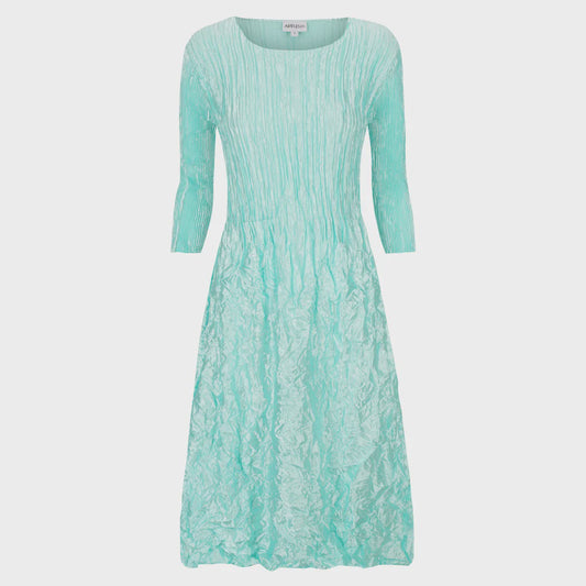Alquema | 3/4 Sleeve Smash Pocket Dress /Glossy Ice Blue