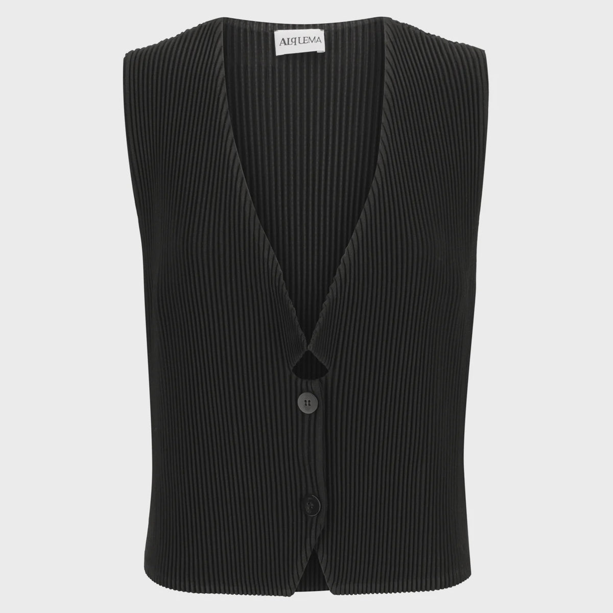 Alquema | NEW Plisse Vest / Black