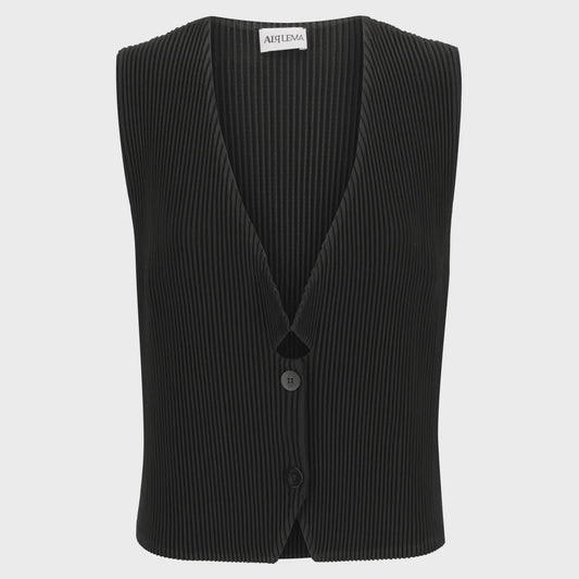 Alquema | NEW Plisse Vest / Black