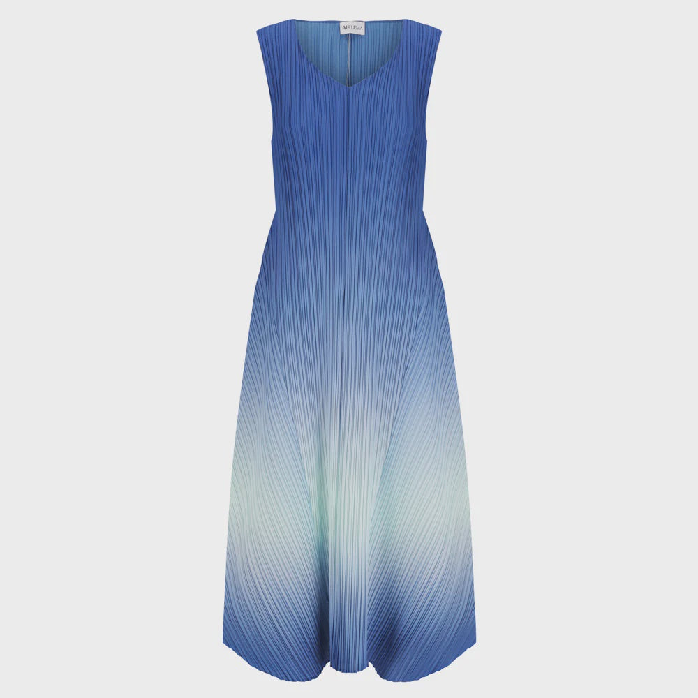 Alquema | Long Estrella Dress - Ombre / Blue Aqua Quartz