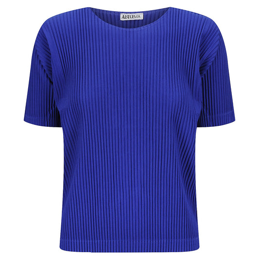 Plisse Tee in Blue