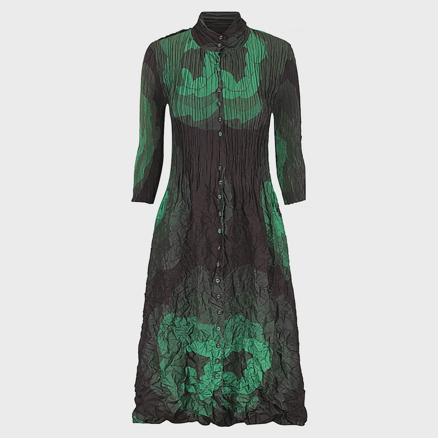 Alquema | Nehru Coat Dress / Forest Rose