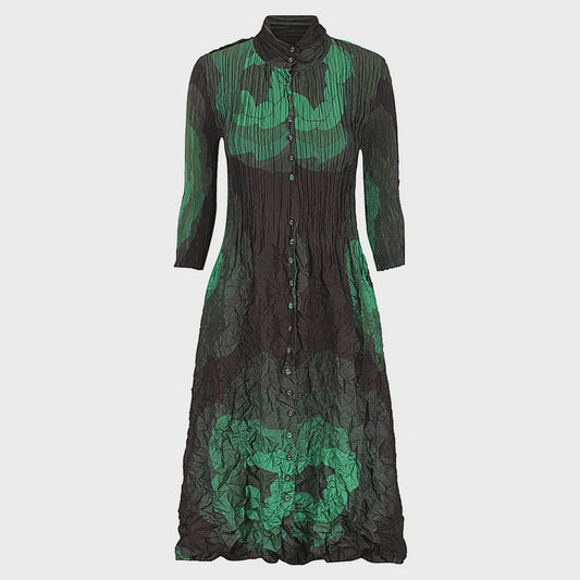 Alquema | Nehru Coat Dress / Forest Rose