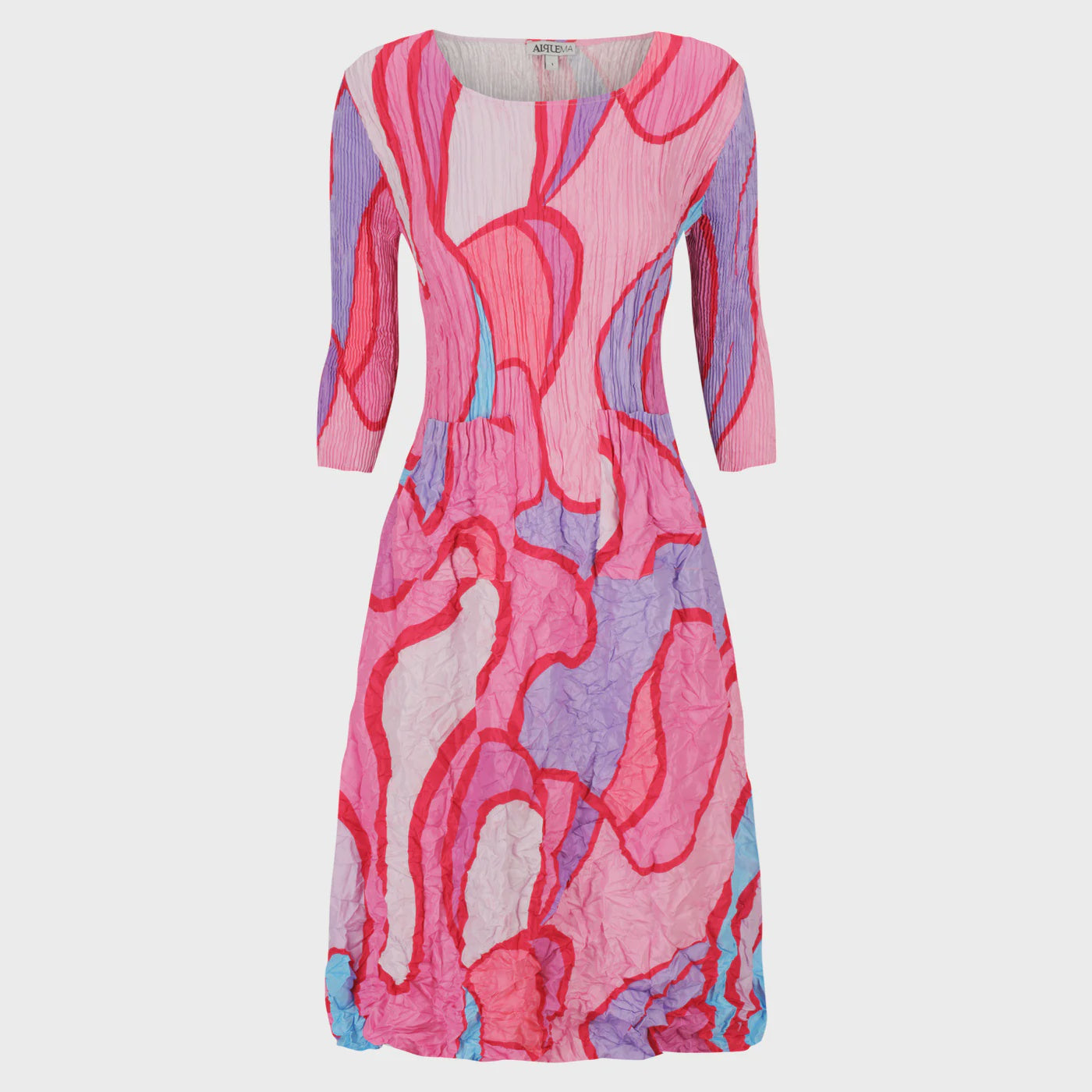 Alquema | 3/4 Sleeve Smash Pocket Dress / Pink Punch