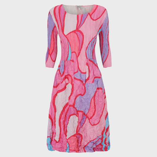 Alquema | 3/4 Sleeve Smash Pocket Dress / Pink Punch