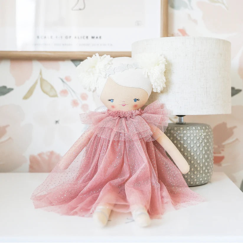Ava Angel Doll 48cm Blush Silver