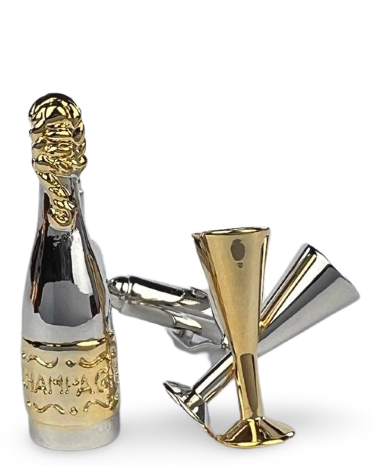 Champagne & Glasses Cufflink