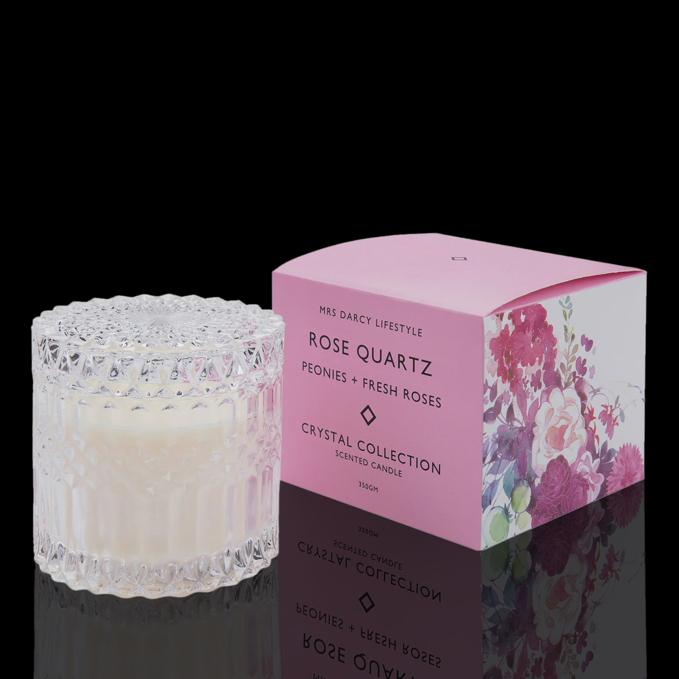 Candle Rose Quartz - Peonies + Fresh Roses