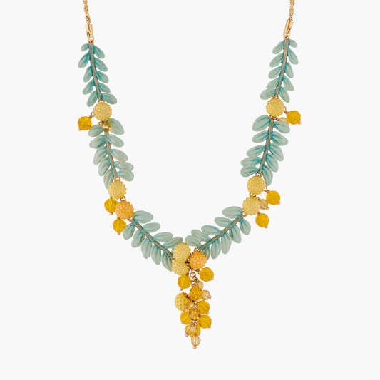 Mimosa Flowers Collar Necklace