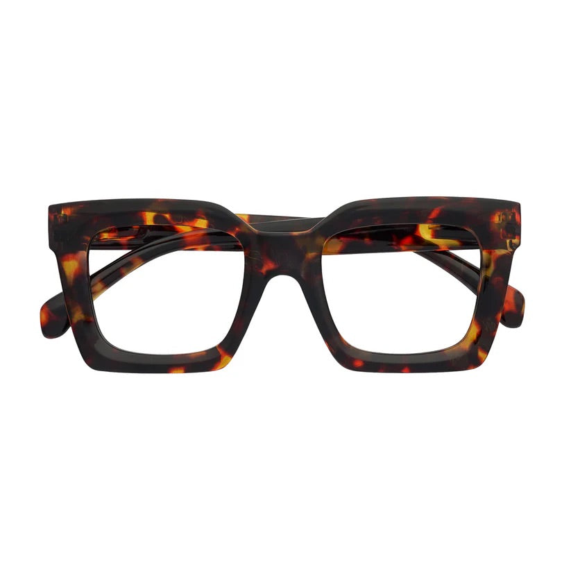 Tortoiseshell square framed glasses