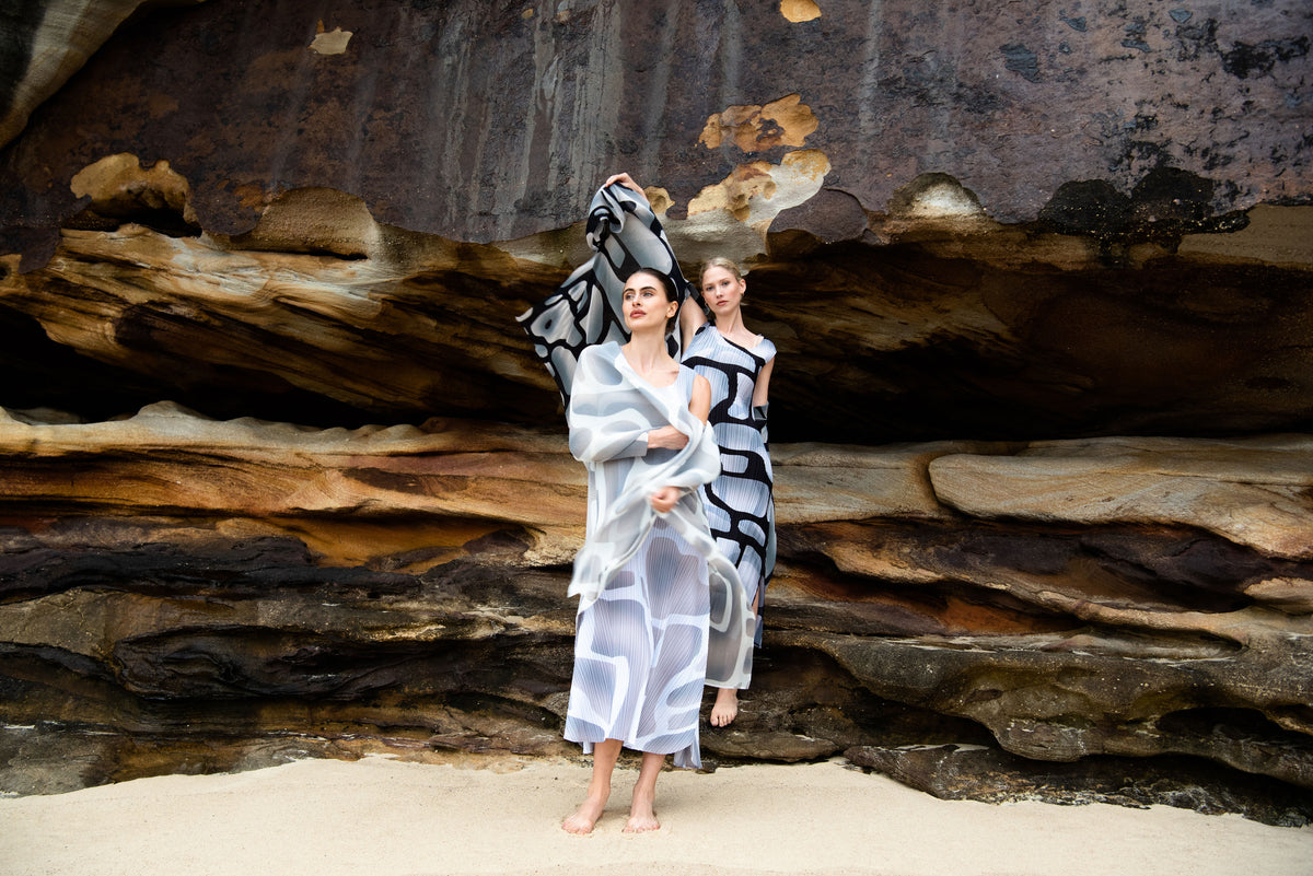 Alquema | Long Estrella Dress / Silver Tucson