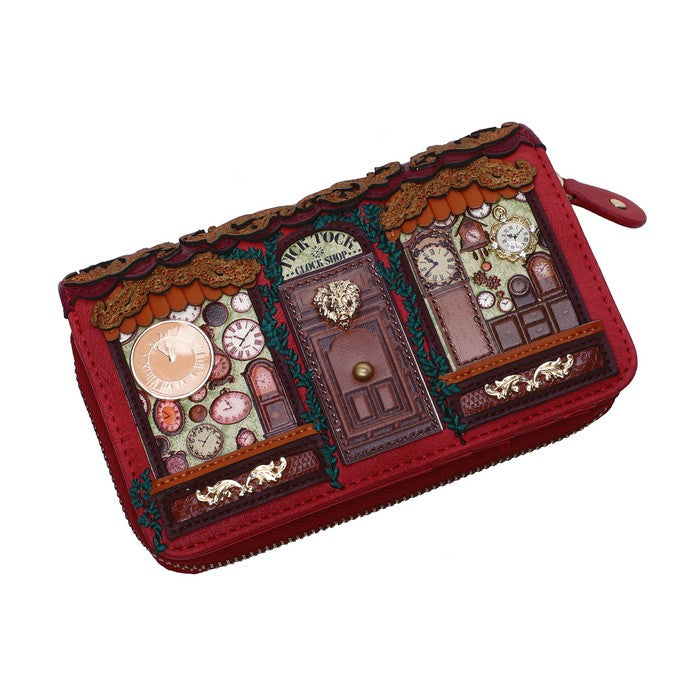 Tick Tock Clock Shop Medium Ziparound Wallet