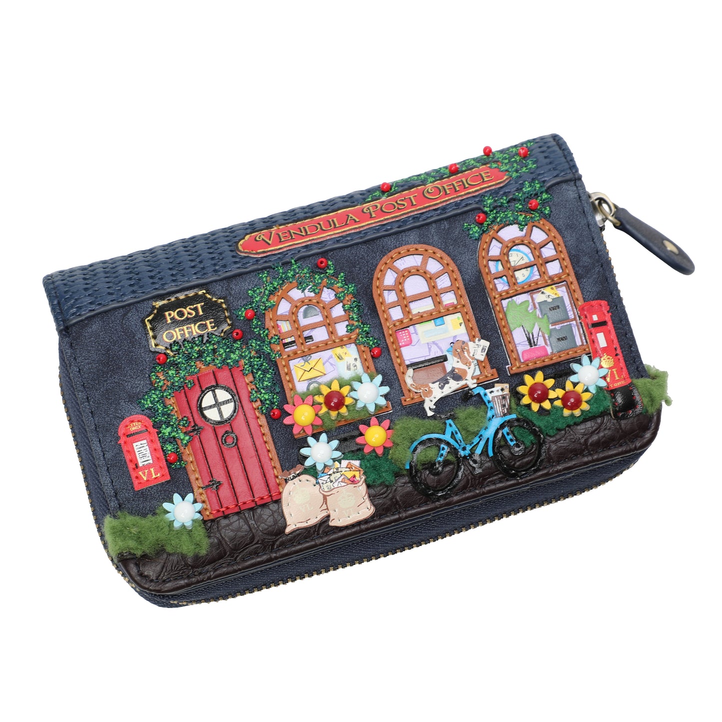 The Old Post Office - Navy Edition - Medium Ziparound Wallet