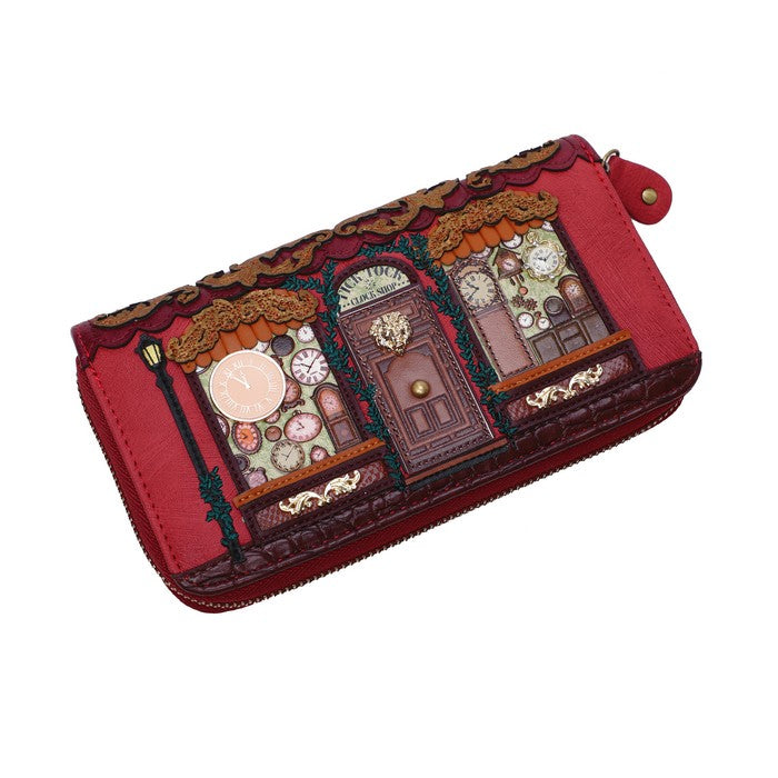 Tick Tock Clock Shop Large Ziparound Wallet