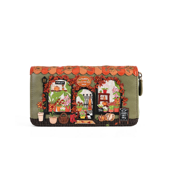 Flower Shop - Amber Edition - Large Ziparound Wallet