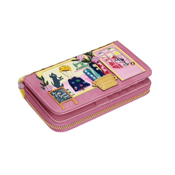 Vendula London Vendula Sewing Shop - Rasberry Edition Medium Ziparound Wallet